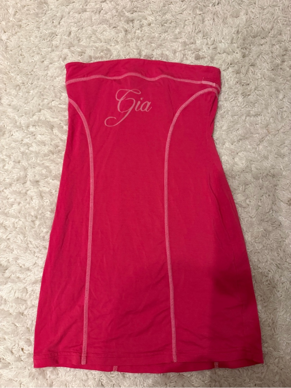 IAMGIA Strapless Hot Pink Mini Dress